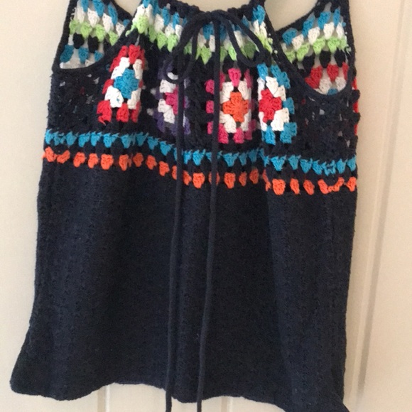 Crochet Floral Knit Retro Tank Top - Picture 3 of 9